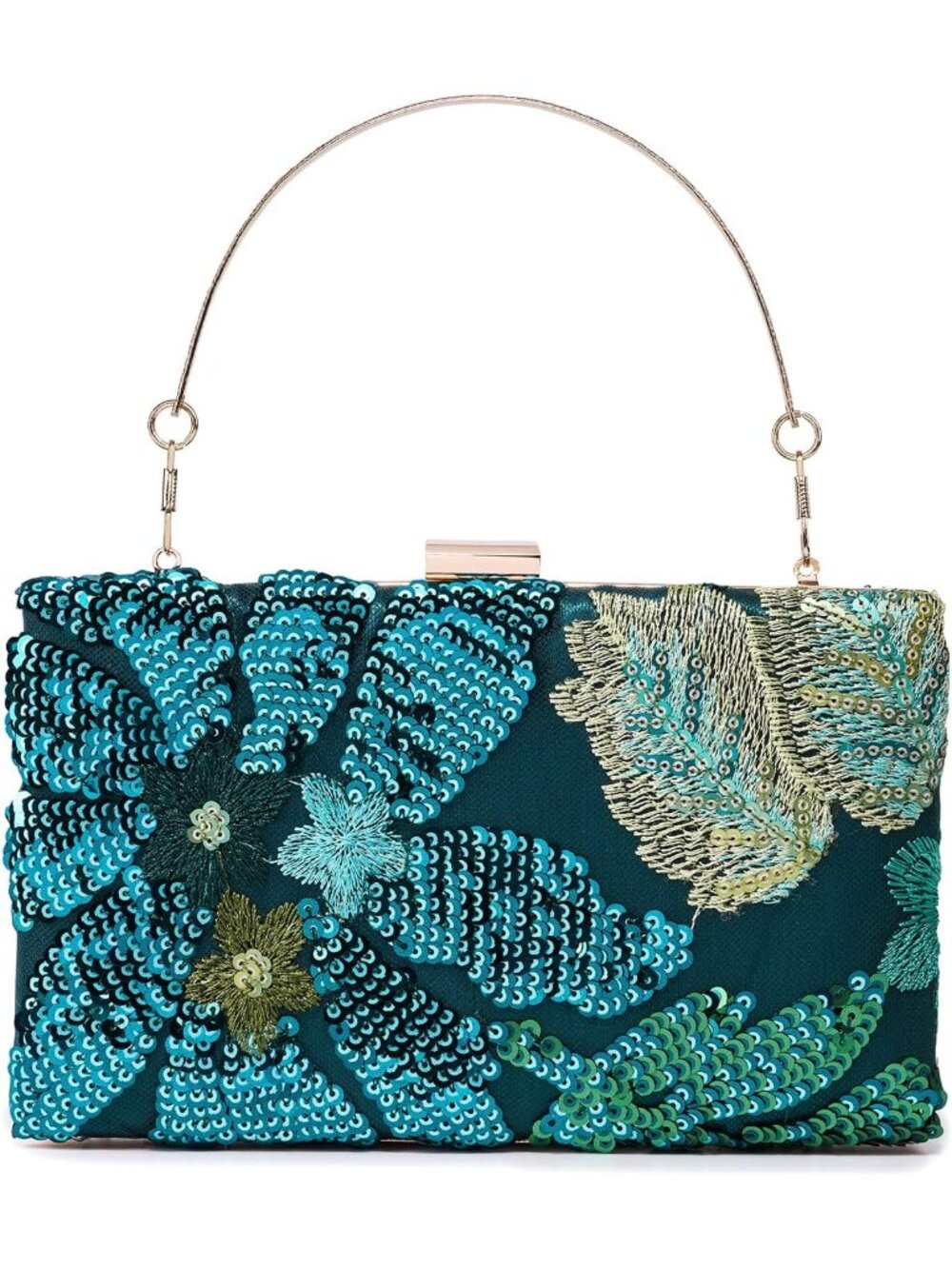 〽️Women's Green Clutch Handbag Elegant Envelope Evening Shoulder Purse Bags